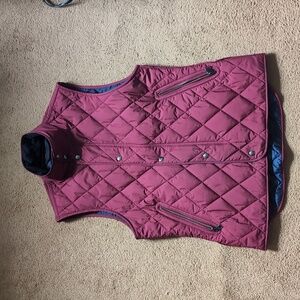 Banana Republic Red Quilted Gilet, small